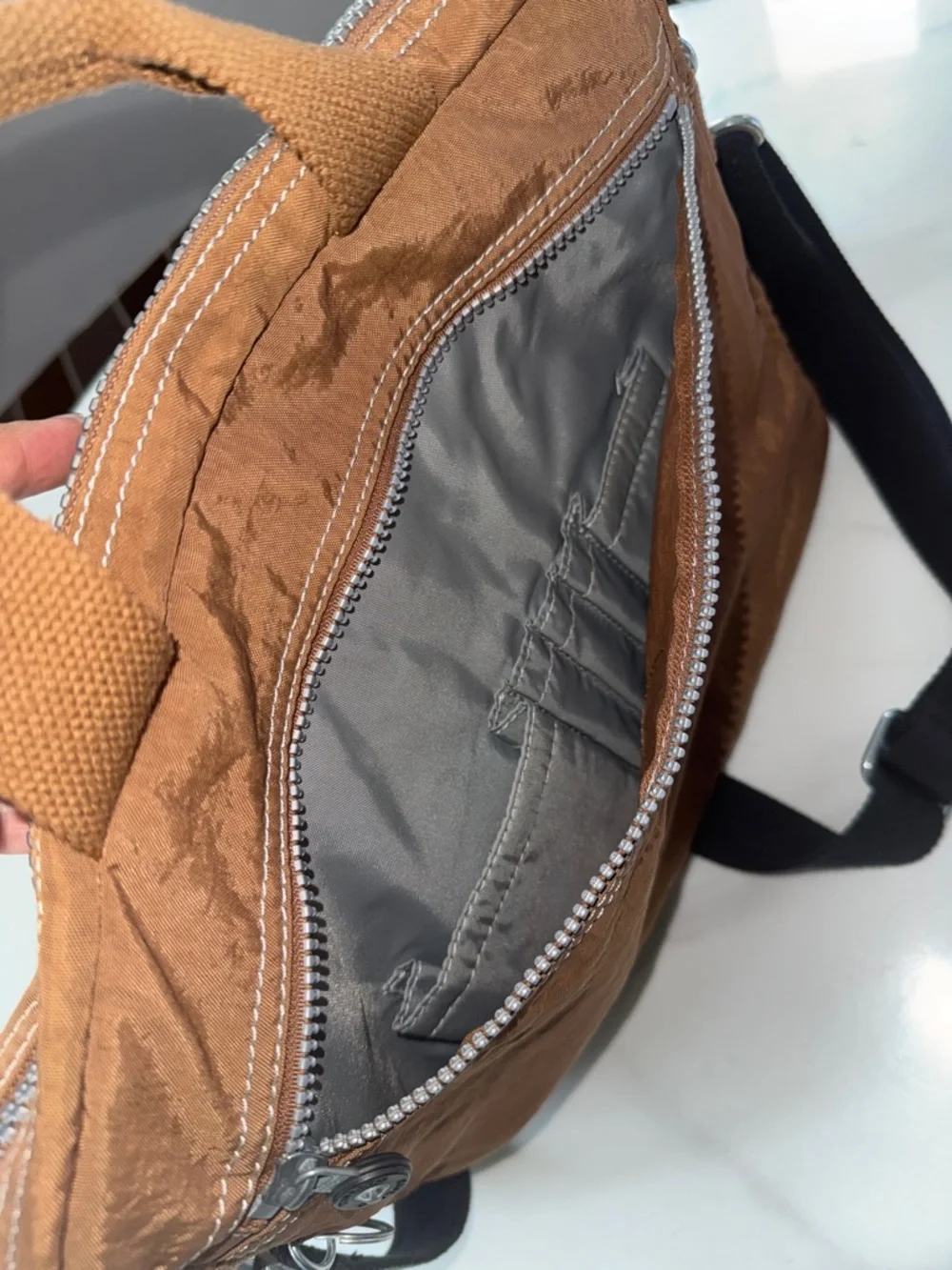 Kipling Brown Laptop Crossbody Briefcase